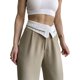 thumbnail image 4 of Txlixc Pantalones de piernas anchas para mujeres, chaquetas de solapa con cremallera y botones Txlixc  moda, 4 of 4