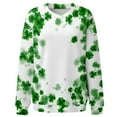 thumbnail image 4 of Hauts à Manches Longues pour Femmes St. Patrick'S Day Fashion Imprimé Large Chemisier à Manches Longues Col Rond Pull-Over Décontracté Pull-Shirt, 4 of 5