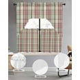 thumbnail image 3 of Fall Buffalo Plaid Kitchen Curtains Sets 24 Inch Length with Valance, Thanksgiving Farmhouse Red Green Check Swag Valances and Tiers Curtain Set Drapes Swag Curtains for Living Room, Bathroom, 3 of 6
