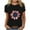 2-Black, variant on SELONE 4th of July Womens Shirt Black Casual Tops Hoilday Crewneck Short Sleeve Clothes Patriotic Graphic Wear