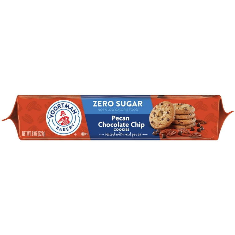 Voortman Pecan Chocolate Chip Cookies 8 oz, Crispy, No Artificial