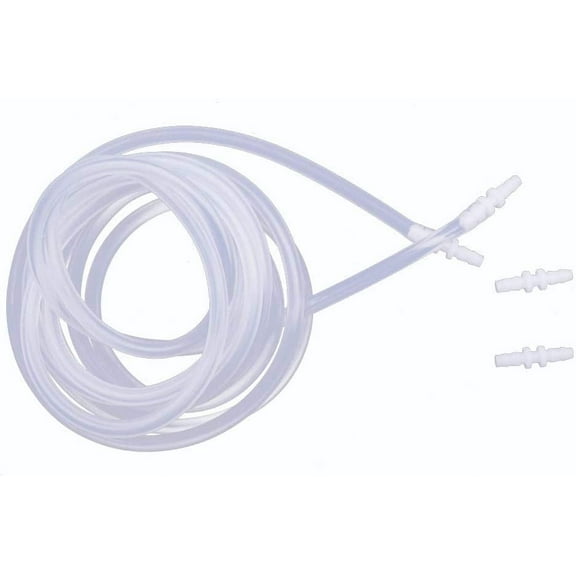 Treedix Silicone Tube 2mm ID x 4mm OD 6 Feet Flexible Silicone Rubber Tubing Water Air Hose Pipe Transparent with Connector for Pump Transfer