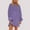 Purple, variant on Zedker Dresses for Women Oversized Long Sleeve Patchwork Sweatshirt Dress Crewneck Tunic Sweatshirts Fall Loose Pullover Top Plus Size Green L