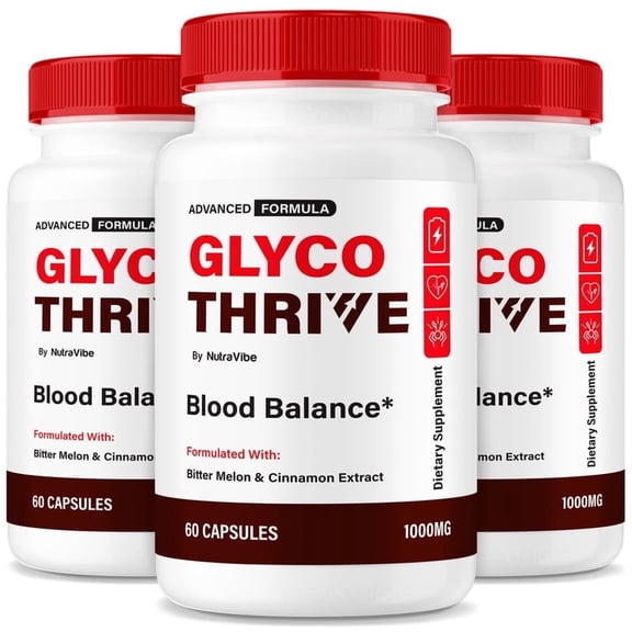 (3 Pack) Glyco Thrive – Original Formula with a Clean Blend to Support Healthy Circulation, Natural Energy & Balanced Levels | Just 2 Easy-to-Swallow GlycoThrive Pills Daily (180 Capsules)