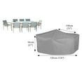 thumbnail image 4 of Bosmere Waterproof Grey Outdoor Oval Table and Chair Set Cover - 126L x 75W x 37H in., 4 of 4
