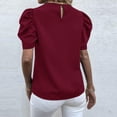 thumbnail image 5 of Gibobby Casual Playera de Manga Corta para Mujer Camiseta manga corta con cuello redondo y estampado flores para mujer(Rojo,CH), 5 of 5