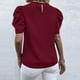 thumbnail image 5 of Gibobby Playera de Manga Corta con Cuello Redondo Camiseta manga corta con cuello redondo y estampado flores para mujer(Rojo,CH), 5 of 5