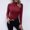 Wine, variant on EchfiProm Soft Womens Sweaters Half-turtleneck 2023 Fall Winter Pullover Solid Ribbed Knit Long Sleeve Black Slim Fit Sweater