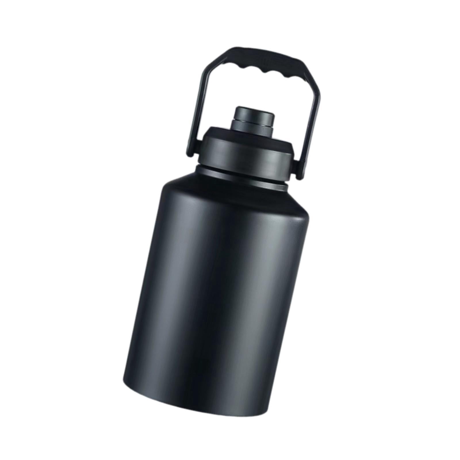 harayaa Insulated Water Bottle Double Vacuum Portable Stainless Steel Reusable Large Black 2L