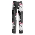 thumbnail image 4 of Halloween Pajama Pants for Women Ghost Print Elastic Waist Comfy Lounge Pjs Pants, 4 of 5