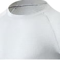 thumbnail image 4 of SKIYLEVZ Men's T-shirts Crew Neck Short Sleeve Moisture Wicking Top Breathable Elastic Athletic Shirt Workout Exercise Athletic Wear White M, 4 of 4