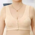 thumbnail image 5 of DuoJiaJ Bra And Panty Sets For Women Front Button Shaping Cup Shoulder Strap No Underwire Bra Plus Size Underwear Set Sports Bras for Women Beige, 5 of 5
