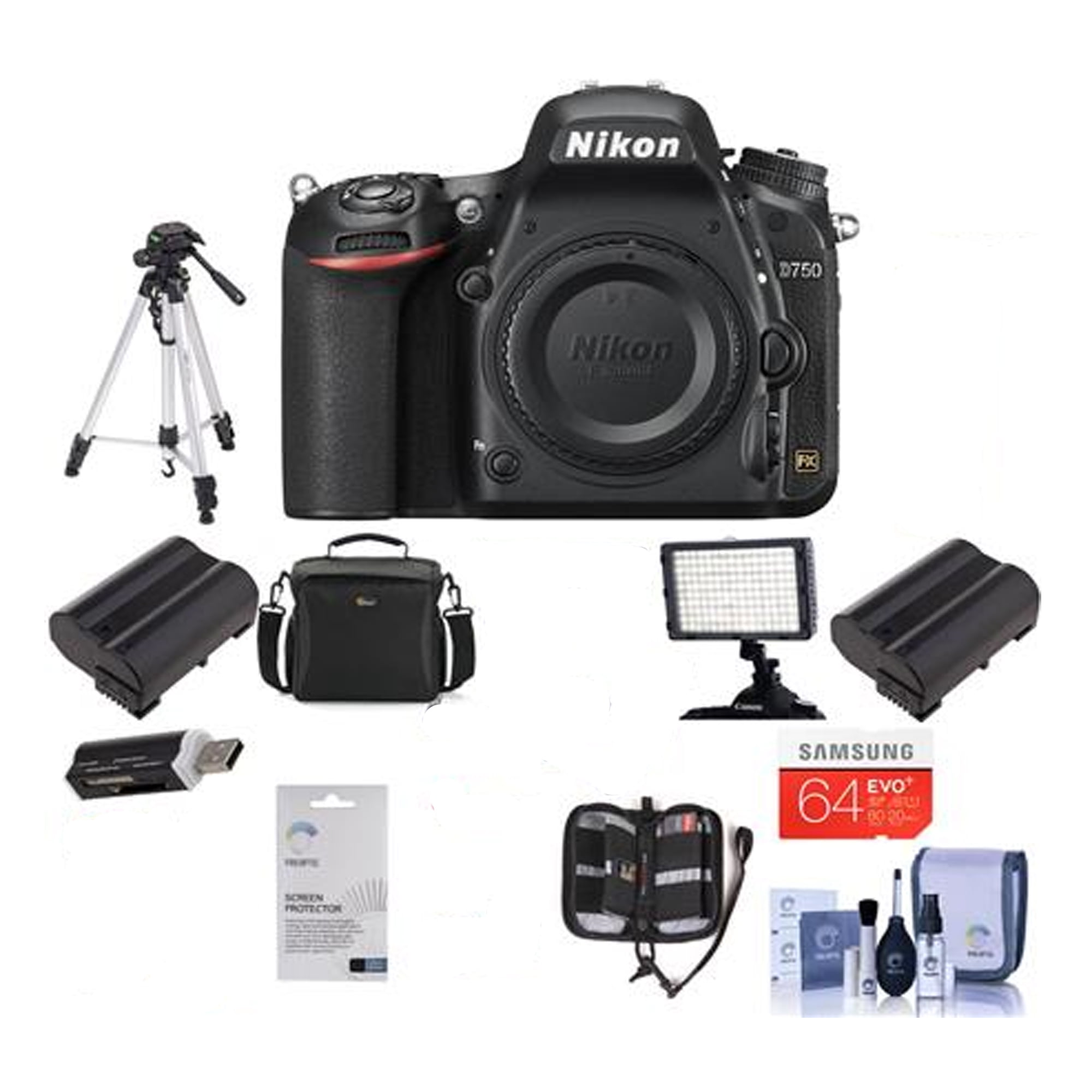Nikon D750 FXFormat Digital SLR Body Only Camera with Pro Accessory