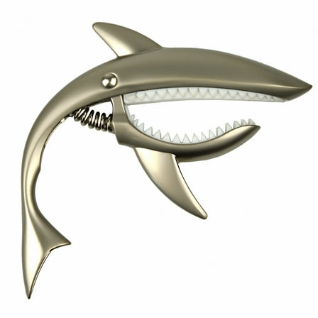 QAYOZ Metal Guitar Capo Shark-shaped Capo For Acoustic And Electric Guitar With Good Hand (1pcs, silver)