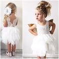 thumbnail image 3 of Franhais Girls Dress,Floral Lace Hollow Back Classical Outfit, Multi-Layer Mesh TuTu Style Dress, 3 of 5
