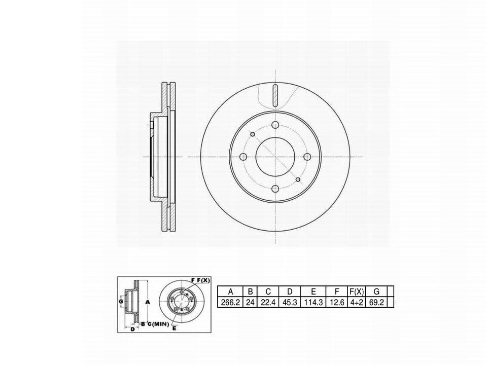 Winstop Brake Rotor, Front WS230083, Dodge Colt 1991-1985