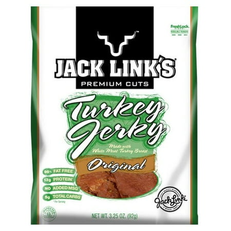 Jack Link's Turkey Jerky, Protein Snack, Original, 3.25oz