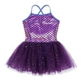 thumbnail image 3 of iEFiEL Girls Glitter Mermaid Costume Ballet Dance Gymnastics Leotard Tutu Dress Holographic Purple 10, 3 of 7
