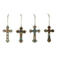 thumbnail image 2 of Rustic Western Native Indian Christian Crosses Set of 4 Christmas Tree Ornaments, 2 of 10