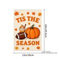 thumbnail image 4 of JOOCAR Tis The Season Linen Garden Flag with Pumpkin, Football, and Ice Cream for Fall Autumn Home Outdoor Garden Yard Door Decor 12x18 inch, 4 of 5