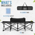 thumbnail image 2 of Toddler Cot Bed: Kids travel camping bed, a Portable Folding Cot for kids Great for Outdoors and Young Guests At Home. Comfortable Kids Sleeping Cot Easy To Store And Use (Gray), 2 of 6