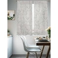 thumbnail image 4 of Grey Branches Sheer Curtains 72 Inch Length 2 Panels Set - Light Filtering Window Treatments, Vintage Art Farmhouse Rod Pocket Semi Curtains for Living Room/Bedroom/Kitchen Décor, 104"W x 72"L, 4 of 7