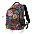 thumbnail image 2 of FORMRS Unisex Backpack Elementary School Travel Bookbag with Reflective Stripes, Vibrant Flowers Pattern, 2 of 7
