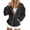 Black, variant on Zip up Hoodie Women Sweatshirts Comfy Fleece Lined, Long Sleeve Pockets, Drawstring Hooded, Loose Fit, Trendy Y2K Wine S