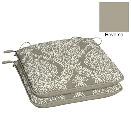 Better Homes and Gardens Grey Damask Outdoor Universal Seat Pad - Set