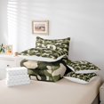 thumbnail image 6 of Feelyou Green Letter D Twin Bedding Sets 7pcs, A-Z Monogrammed Camouflage Comforter Set, 6 of 8