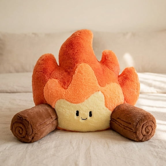 Happy Color Campfire Design Bed Backrest Pillow for Sitting, Reading, and Relaxing