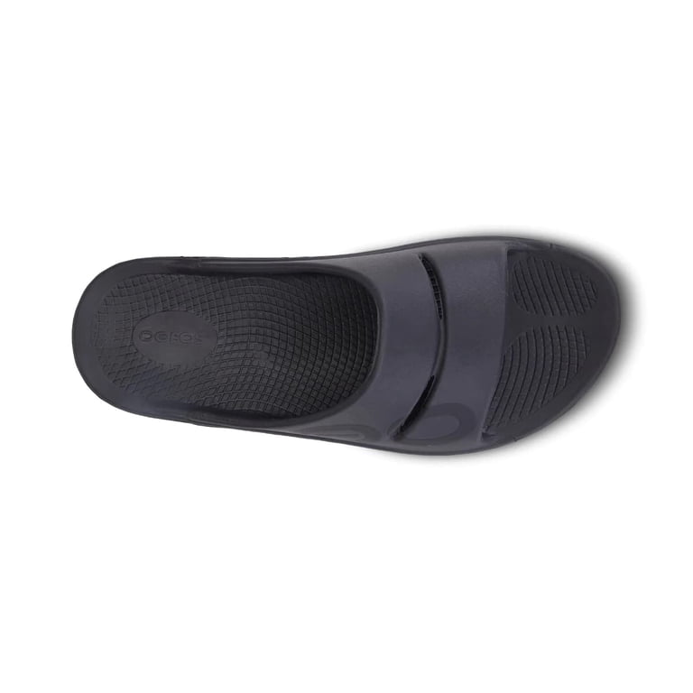 OOFOS OOahh Matte Black Slide - Men display picture 1