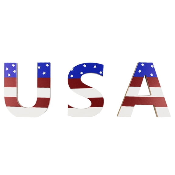 Memorial Day Saving!4th of July Decorations, Independence Day Home Table Decoration USA Patriotic Wooden Decorative