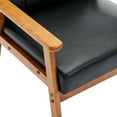thumbnail image 6 of Ufurpie Mid-Century PU Leather Armchair, Black, 6 of 14
