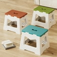 thumbnail image 4 of OIUR Folding Bench Multifunctional Footstool Portable Seat Cushion Plastic Stool with Handle for Toddlers Seniors, 4 of 7