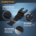 thumbnail image 6 of POWERTEC Oscillating Tool Blade 5pc Set – Bi-Metal & Carbide Multitool Blades for Cutting Wood, Metal, Nail-Embedded Wood, Drywall, Cement Board and Plastic (14500N), 6 of 10