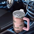 thumbnail image 4 of Camouflage 40oz Tumbler– Stainless Steel Insulated Tumbler with Handle and Straw, Large Capacity Travel Cup for Hot & Cold Drinks, 4 of 6