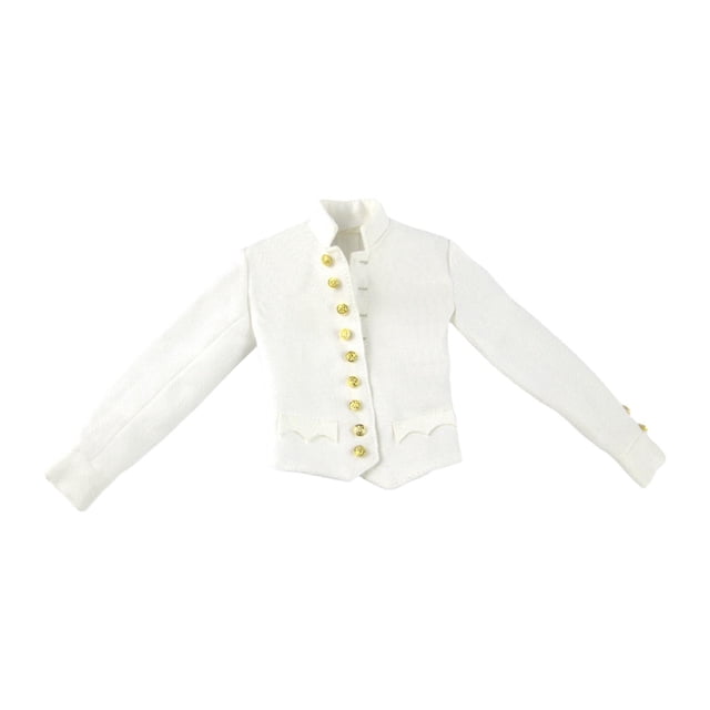 Figuras de acción Ropa Escala 1:6 Uniforme histórico Traje Miniatura coleccionable Top blanco