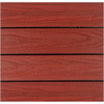 UltraShield Naturale 1 ft. x 1 ft. Quick Deck Outdoor Composite Deck Tile Sample (Swedish Red)