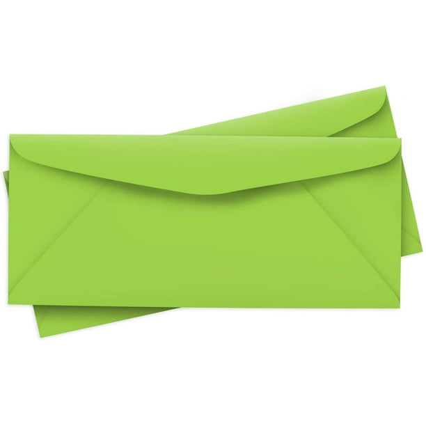 Lime Green Bright Color 10 Envelopes Great for Mailing Letters