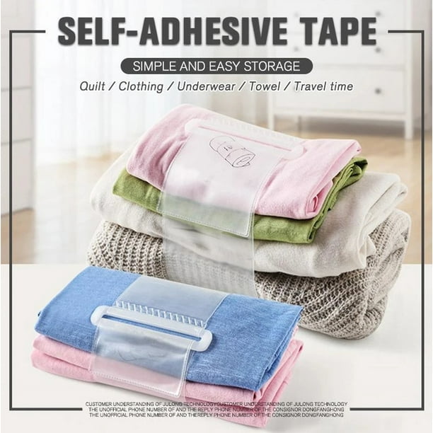 Ganfancp Cinta Autoadhesiva para Guardar Camisas, Pantalones y Ropa En Rollos Ofertas de La Semana 2 X Cinta Organizadora de Ropa