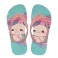 thumbnail image 2 of Psesaysky Boys' Beach Sandal Funny Axolotl Mushroom Print Trendy Slip-on Flip-Flop Sandals for Swim Pool Size 1, 2 of 7