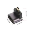 thumbnail image 2 of PAMINGONO Right Angle Video Adapter Female to Male Metal Connector for Computer Monitor Receiver, 2 of 7