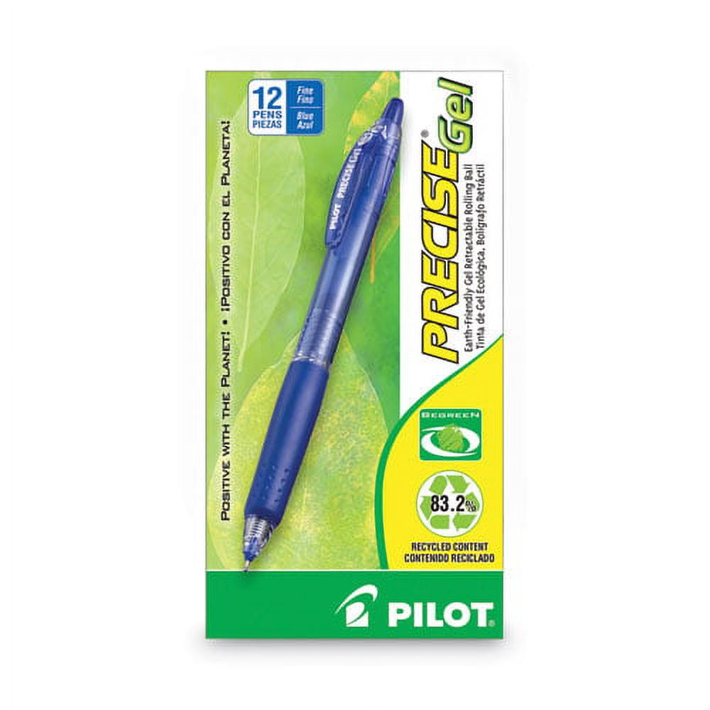 Precise Gel Begreen Gel Pen, Retractable, Fine 0.7 Mm, Blue Ink, Blue Barrel, Dozen | Bundle of 5 Dozen