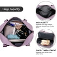 thumbnail image 4 of Travel Duffel Bag with Bottom Shoe Compartment Weekender Toiletry Bag Carry On Tote Overnight Bag, 4 of 8