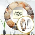 thumbnail image 3 of Designart "Beige Clam Seashell Euphony III" Clam Rund Mirror For Wall Decor - Large Beige Round Printed Mirror - Coastal Round Mirror 23" x 23" Inch, 3 of 5