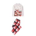 thumbnail image 3 of KelaJuan Family Matching Christmas Pajamas Sets, Long Sleeve Elk Print Tops + Plaid Pants, 3 of 8
