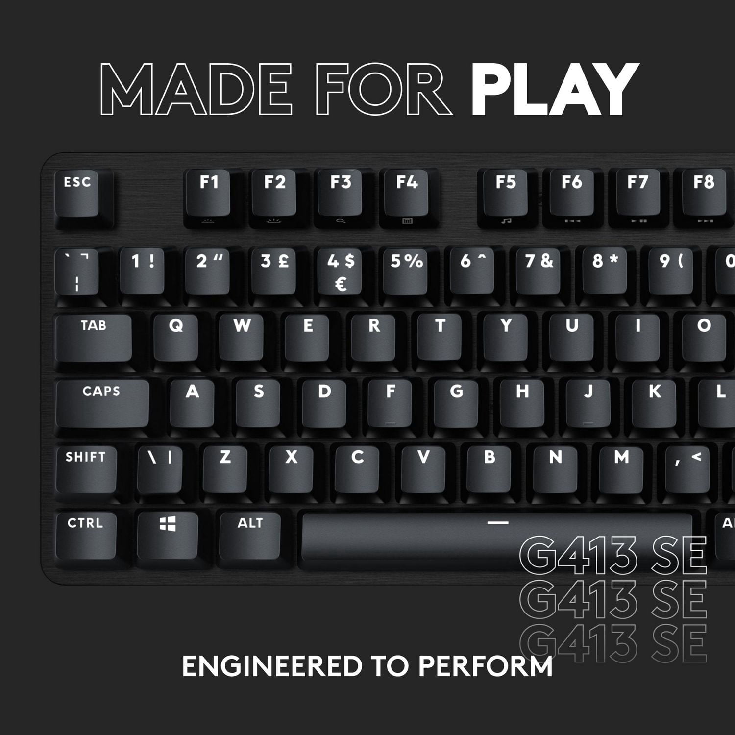 Logitech G413 SE Clavier Gaming Mécanique Grande Taille - Rétroéclairé avec Switches Mécaniques Tactiles