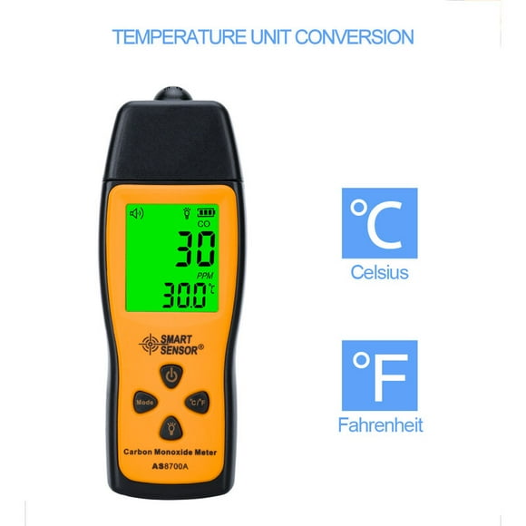 Portable Carbon Monoxide Meter, Carbon Monoxide Tester and Detector