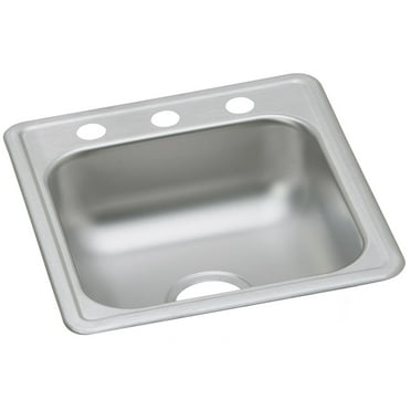 Dayton Stainless Steel 25" x 19" x 6-5/16", Equal Double Bowl Drop-in Sink, 3 Hole